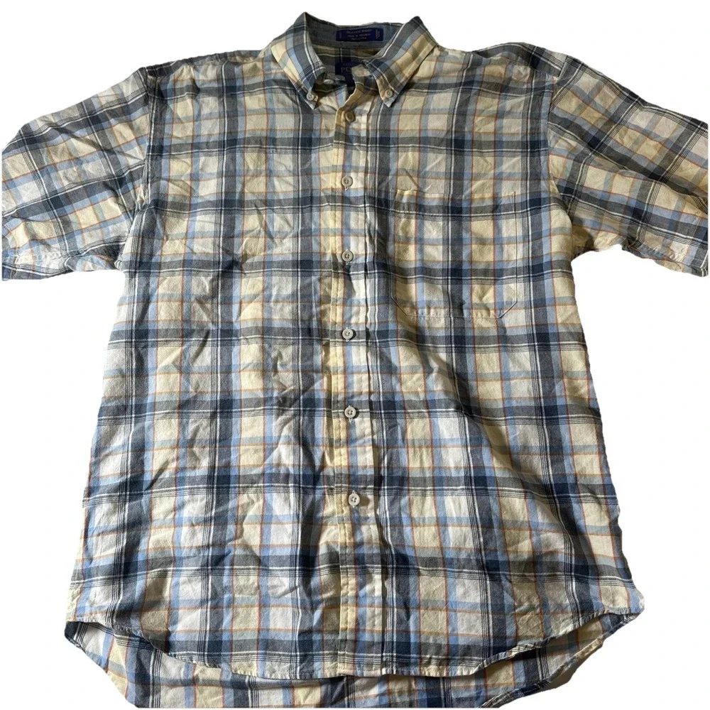Pendleton Seaside Short Sleeve Shirt Mens Large Plaid Multicolor M Button‎ Down